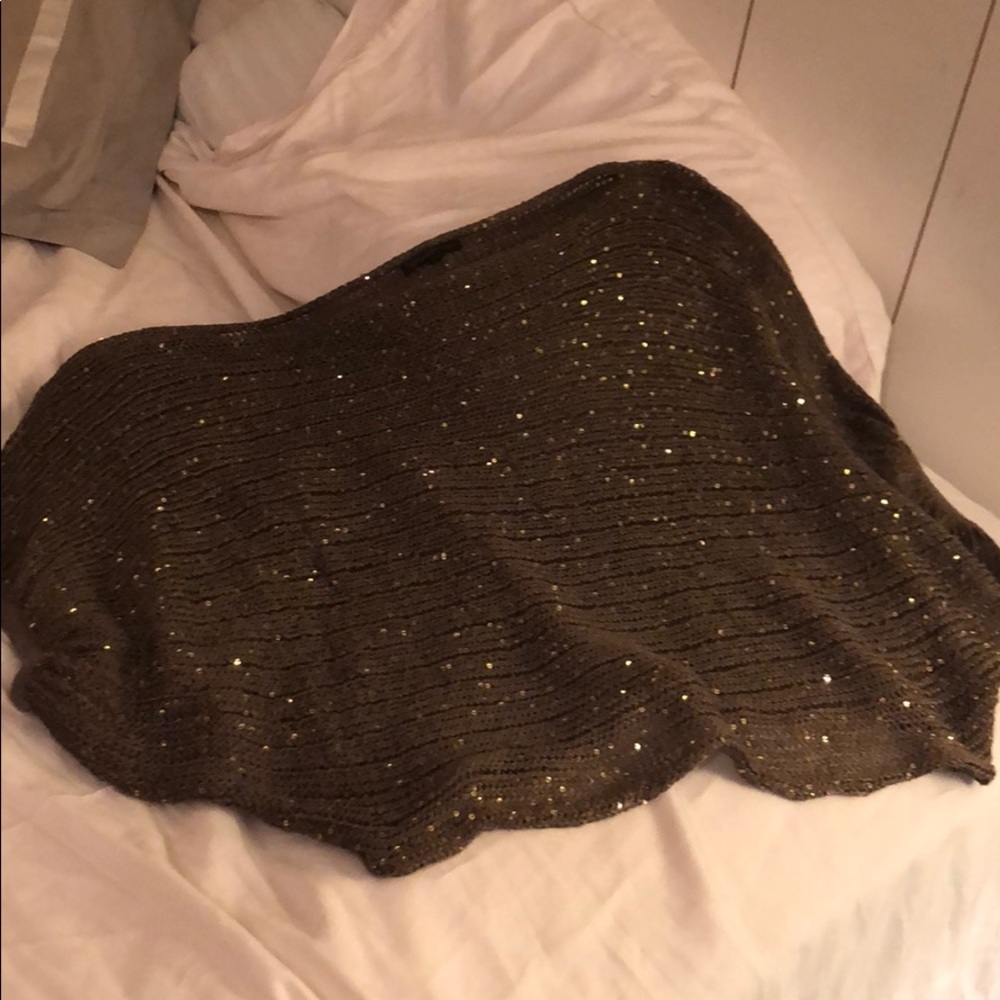 small/medium sequence brown slouchy sweater